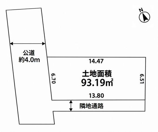 藤沢市亀井野、土地の間取り画像です