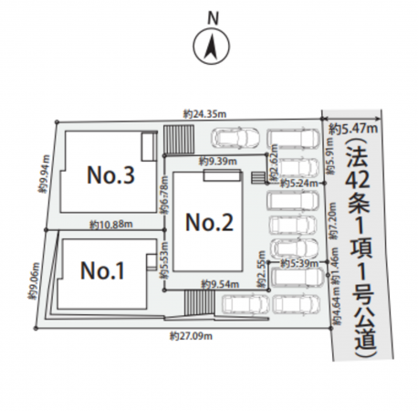 藤沢市亀井野、新築一戸建ての画像です