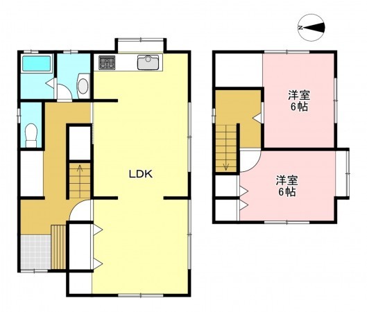 塩尻市大門、中古一戸建ての間取り画像です