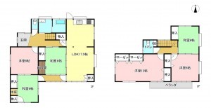 塩尻市大字広丘、中古一戸建ての間取り画像です