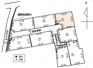 塩尻市大字洗馬、土地の間取り画像です