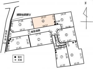塩尻市大字洗馬、土地の間取り画像です