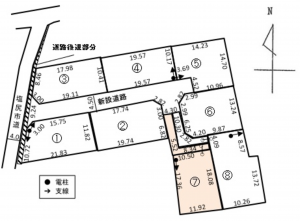 塩尻市大字洗馬、土地の間取り画像です