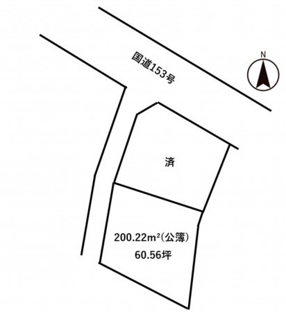 塩尻市大字塩尻町、土地の間取り画像です