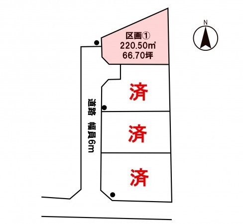 塩尻市大字広丘、土地の間取り画像です