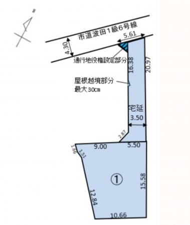 松本市波田、土地の間取り画像です