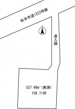 松本市沢村、土地の間取り画像です