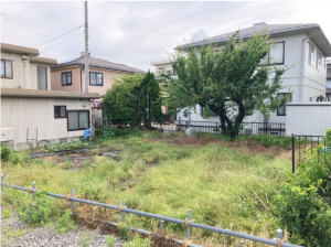 松本市沢村、土地の前面道路を含む現地写真画像です