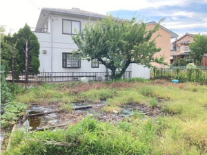 松本市沢村、土地の前面道路を含む現地写真画像です