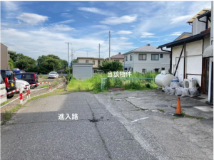 松本市沢村、土地の前面道路を含む現地写真画像です
