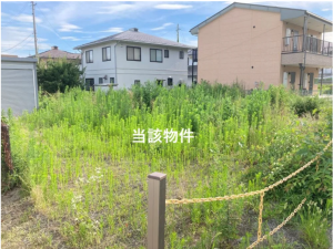 松本市沢村、土地の前面道路を含む現地写真画像です
