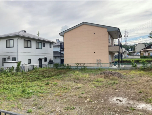 松本市沢村、土地の前面道路を含む現地写真画像です