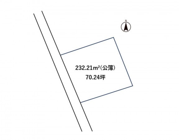 松本市波田、土地の間取り画像です