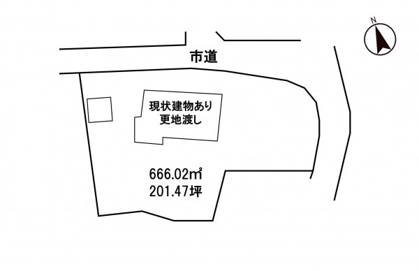 松本市大字里山辺、土地の間取り画像です