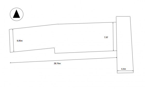 松本市庄内、土地の間取り画像です