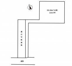 松本市笹部、土地の間取り画像です