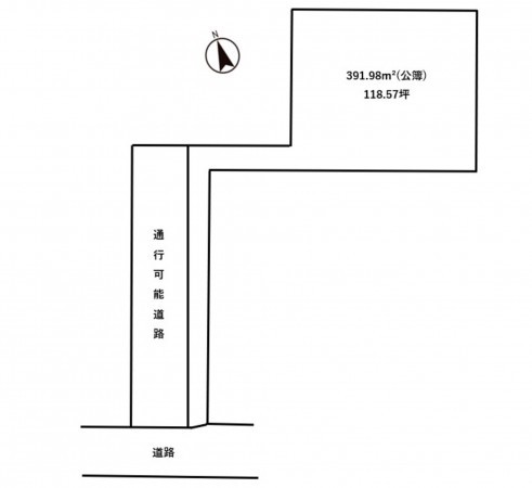 松本市笹部、土地の間取り画像です