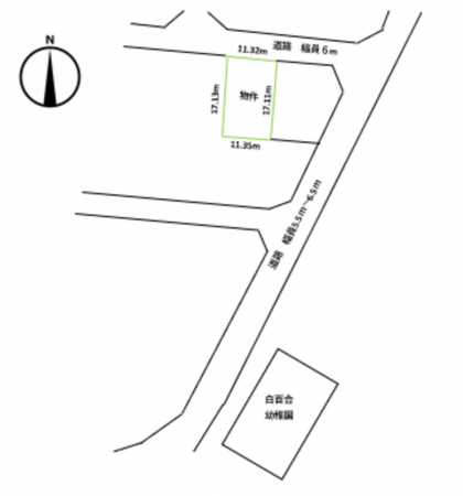 松本市村井町南、土地の間取り画像です