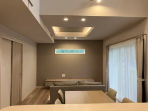 松本市大字原、新築一戸建ての居間画像です