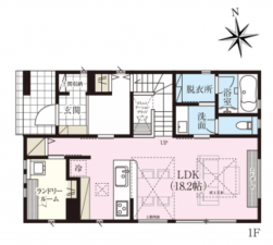松本市大字原、新築一戸建ての間取り画像です