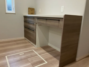 松本市大字原、新築一戸建てのキッチン画像です