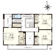 松本市大字原、新築一戸建ての間取り画像です
