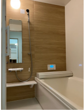 松本市大字惣社、新築一戸建ての風呂画像です