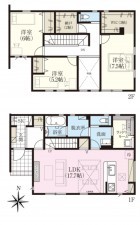 松本市大字惣社、新築一戸建ての間取り画像です