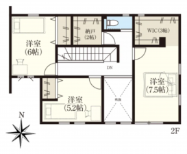 松本市大字惣社、新築一戸建ての間取り画像です