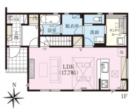 松本市大字惣社、新築一戸建ての間取り画像です