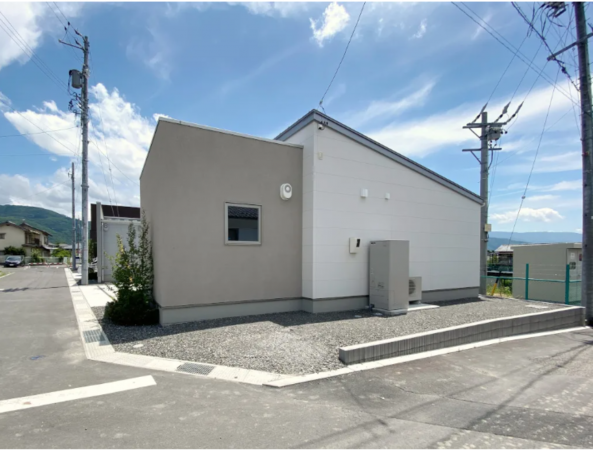 松本市大字岡田、新築一戸建ての外観画像です