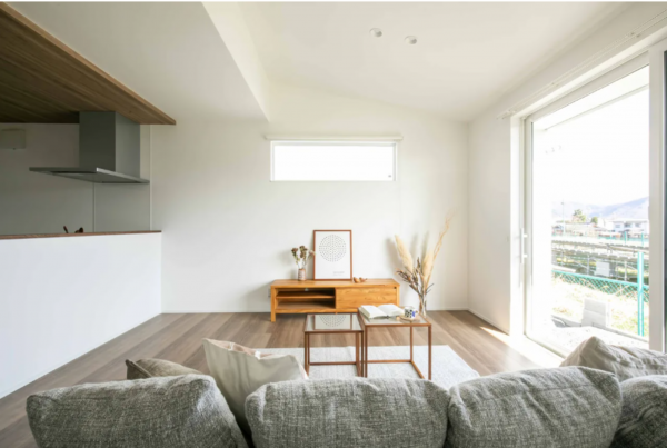 松本市大字岡田、新築一戸建ての居間画像です