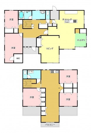 松本市寿中、中古一戸建ての間取り画像です