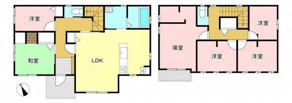 松本市並柳、中古一戸建ての間取り画像です