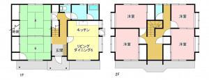 松本市大字今井、中古一戸建ての間取り画像です