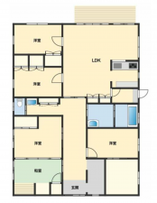松本市大字神林、中古一戸建ての間取り画像です