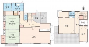 松本市寿北、中古一戸建ての間取り画像です