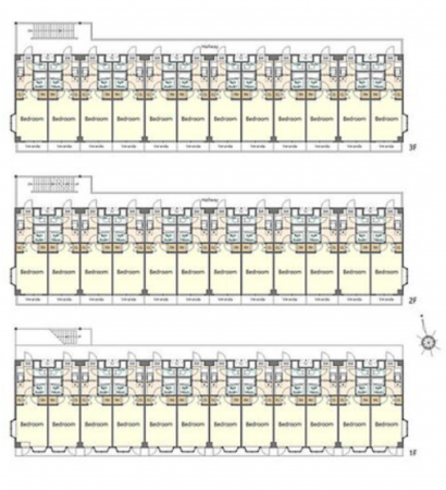 松本市大字里山辺、収益物件/マンションの間取り画像です