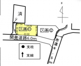 安曇野市三郷、土地の間取り画像です