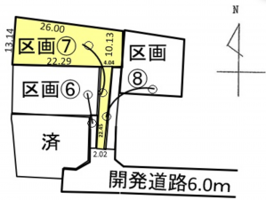 安曇野市三郷、土地の間取り画像です