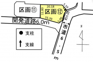 安曇野市三郷、土地の間取り画像です