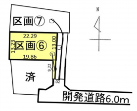 安曇野市三郷、土地の間取り画像です