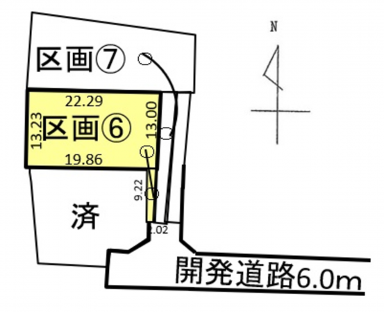 安曇野市三郷、土地の間取り画像です