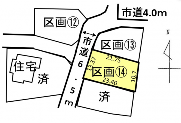 安曇野市三郷、土地の間取り画像です