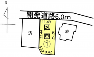 安曇野市三郷、土地の間取り画像です