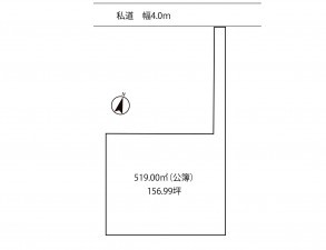 安曇野市穂高、土地の間取り画像です