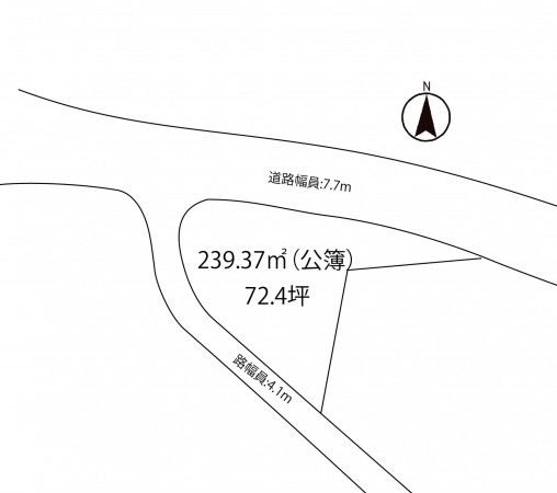 安曇野市明科、土地の間取り画像です