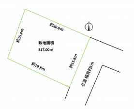 安曇野市穂高、土地の間取り画像です