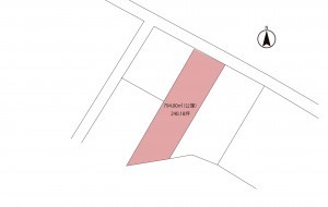 安曇野市穂高、土地の間取り画像です