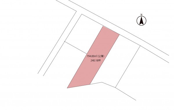 安曇野市穂高、土地の間取り画像です
